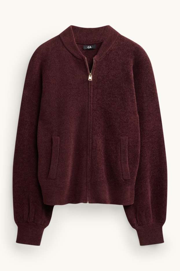 Women - Cardigan - bordeaux