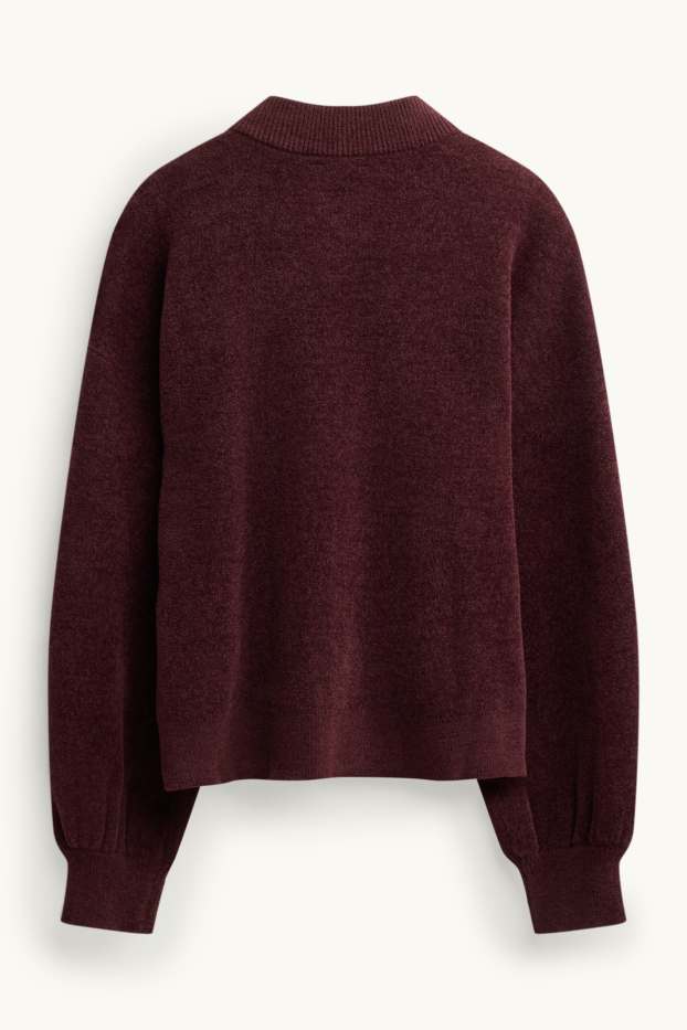 Women - Cardigan - bordeaux