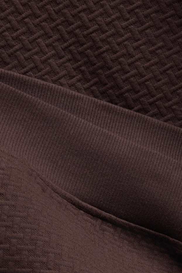 Hommes - Sweat - finition texturée - marron foncé