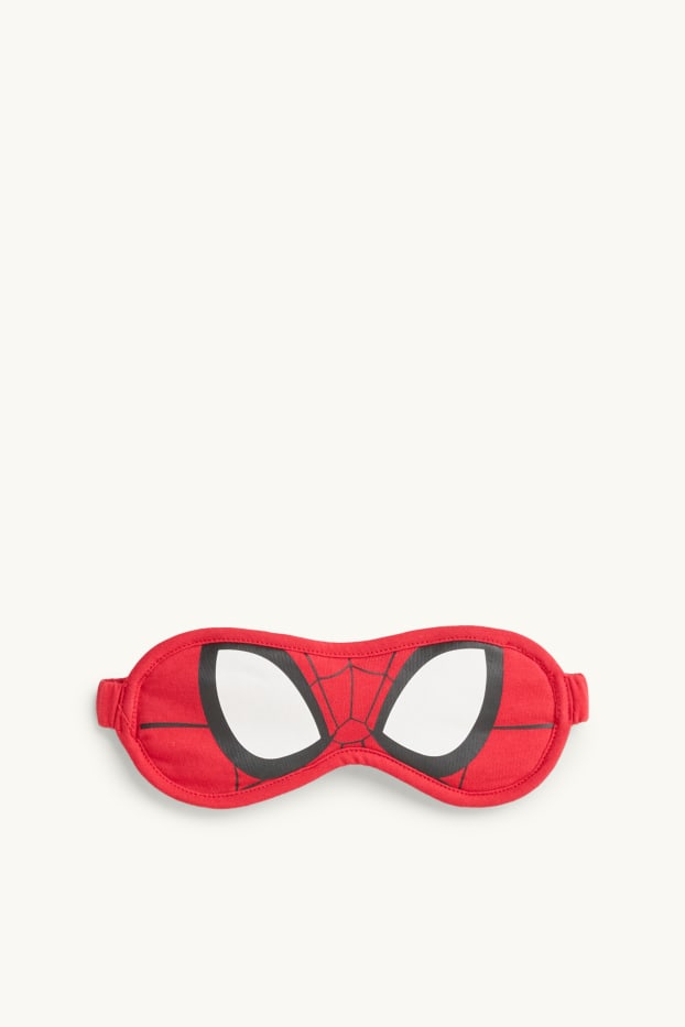 Nen - Spiderman - pijama polar i antifaç per dormir - 3 peces - vermell