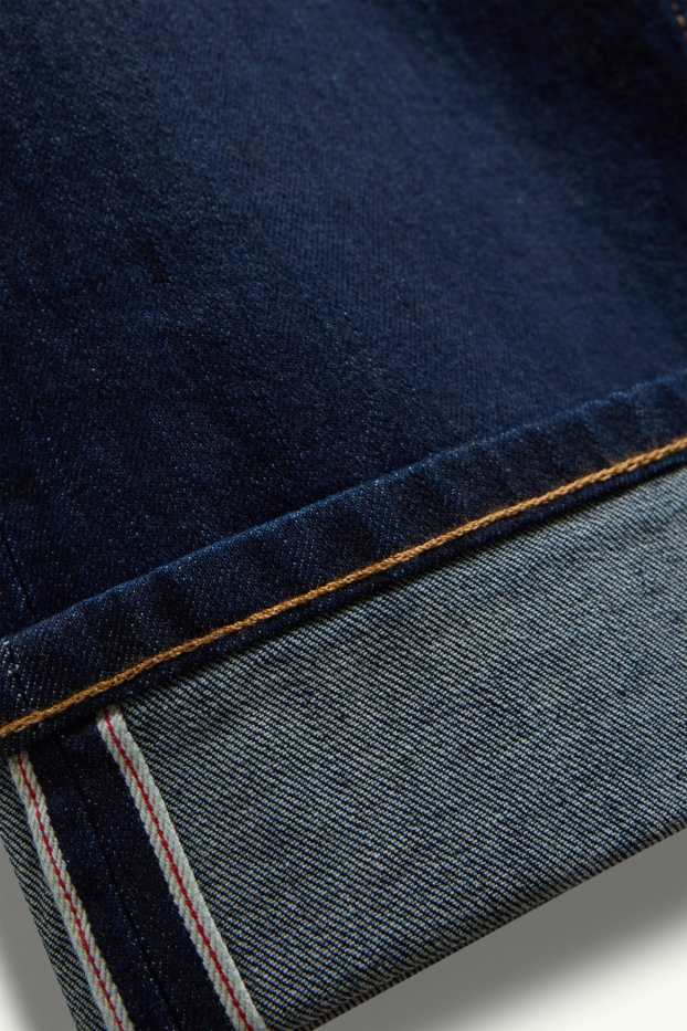 Damen - Straight Jeans - High Waist - Selvedge - dunkeljeansblau