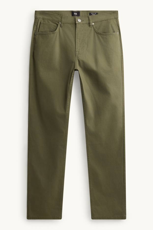 Men - Trousers - straight fit - dark green