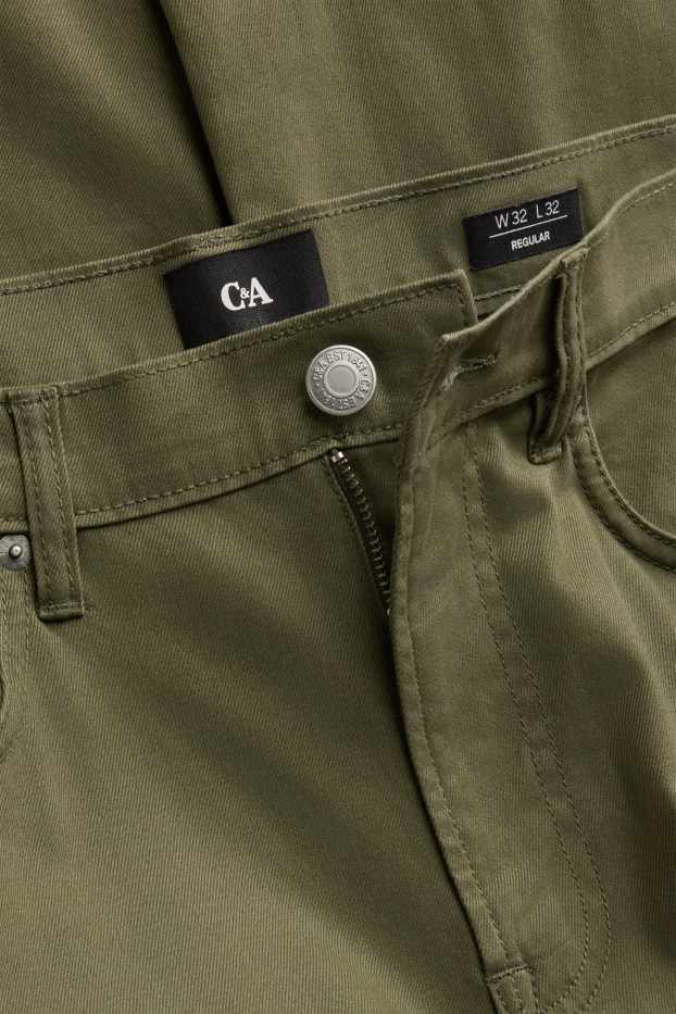 Men - Trousers - straight fit - dark green