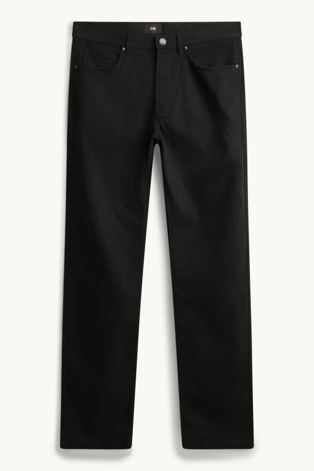 Herren - Hose - Straight Fit - schwarz
