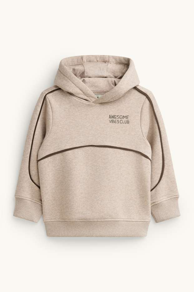 Bambini - Set - felpa con cappuccio e pantaloni sportivi - 2 pezzi - beige melange