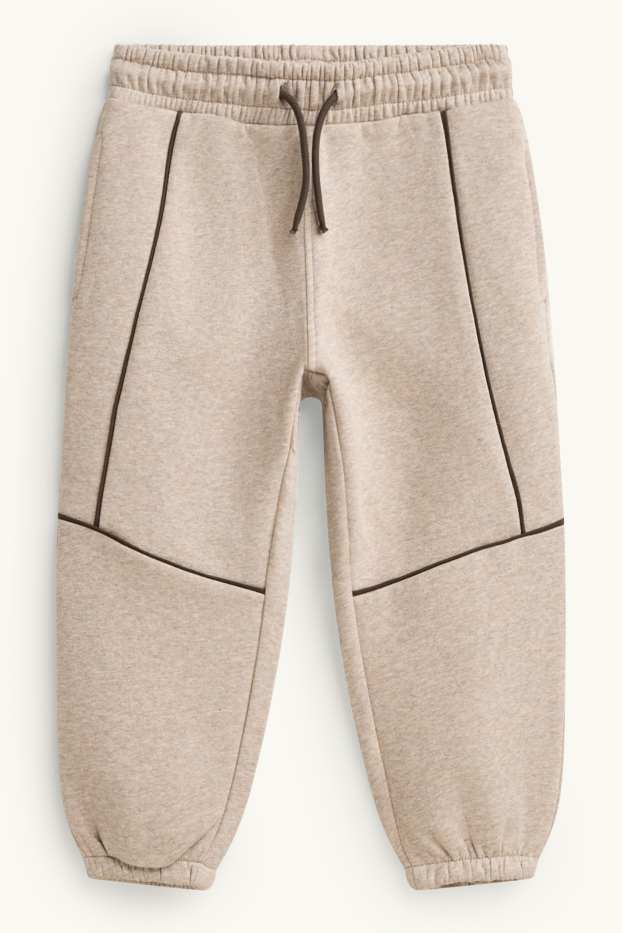 Bambini - Set - felpa con cappuccio e pantaloni sportivi - 2 pezzi - beige melange