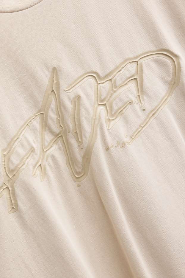 Men - T-shirt - relaxed fit - light beige