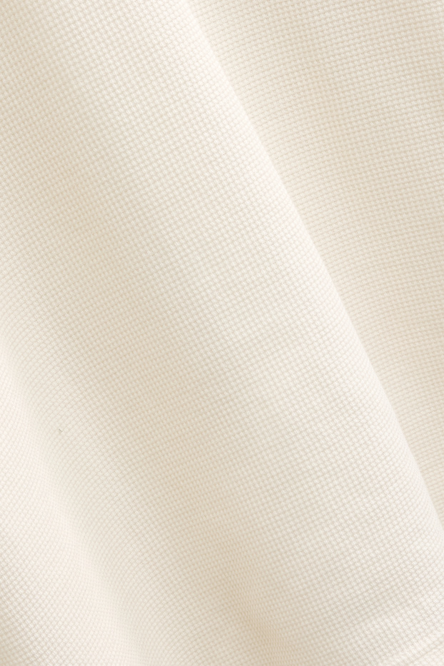Hommes - T-shirt - relaxed fit - finition texturée - blanc crème