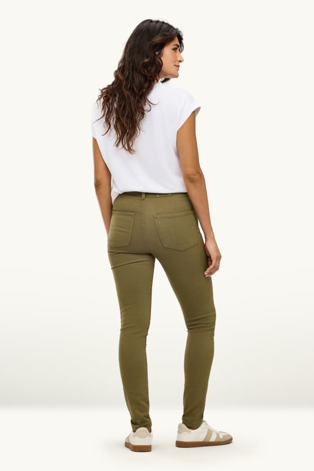Damen - Jegging Jeans - High Waist - khaki