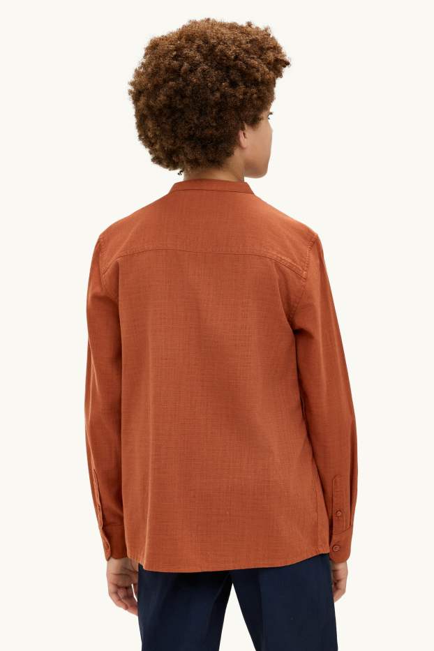 Children Boys - Shirt - rust