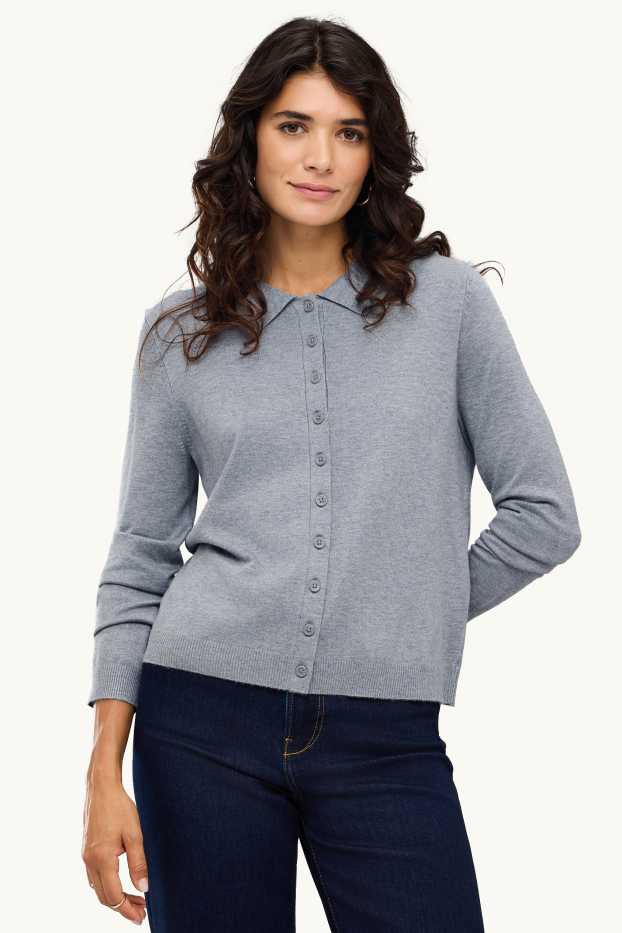 Women - Cardigan - gray