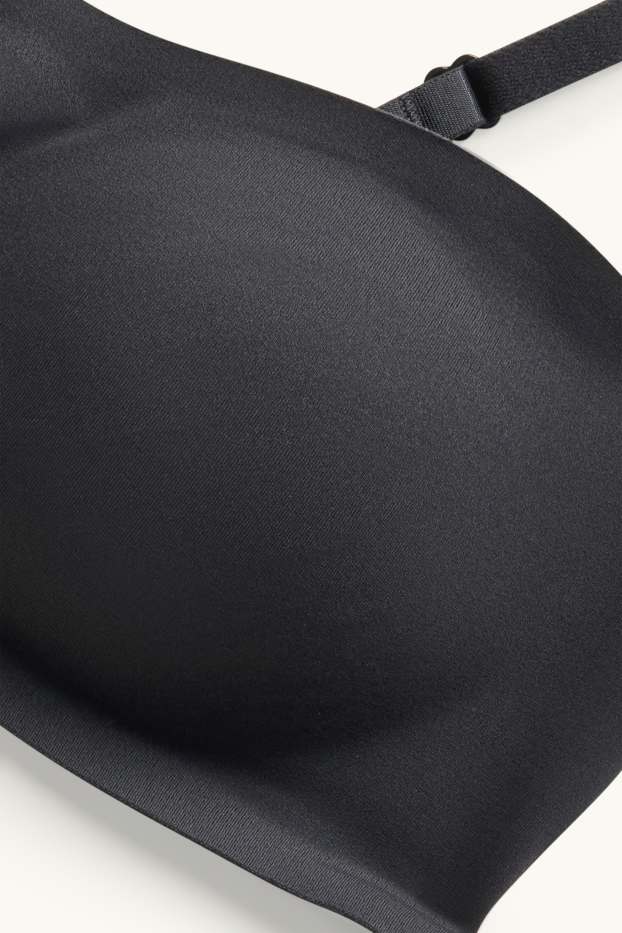 Femmes - Soutien-gorge bandeau invisible - ampliforme - noir