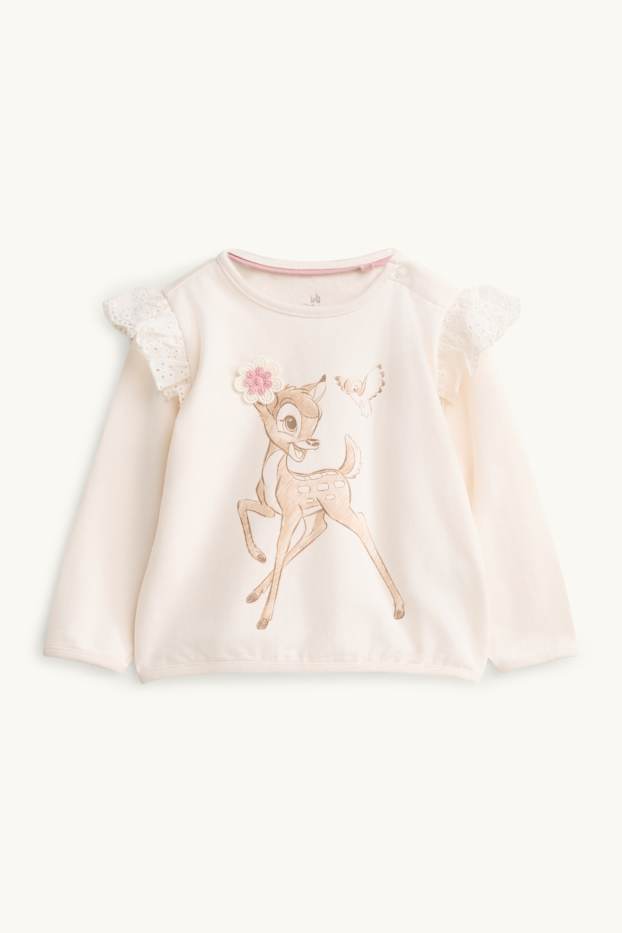 Baby Mädchen - Bambi - Baby-Outfit - 3 teilig - cremefarben