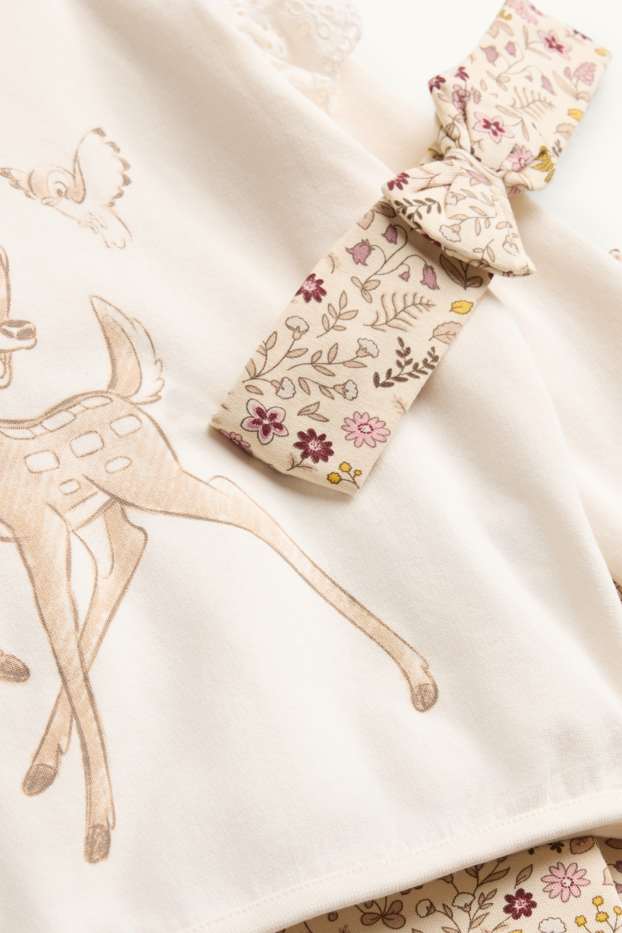 Baby Mädchen - Bambi - Baby-Outfit - 3 teilig - cremefarben