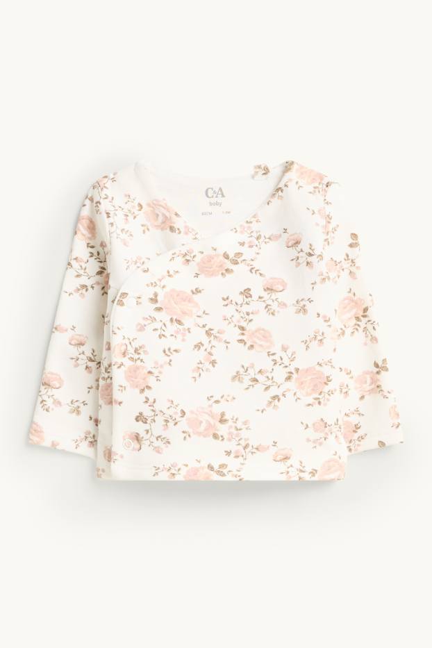 Bébés filles - Petites fleurs - tenue pour bébé - 2 pièces - blanc crème