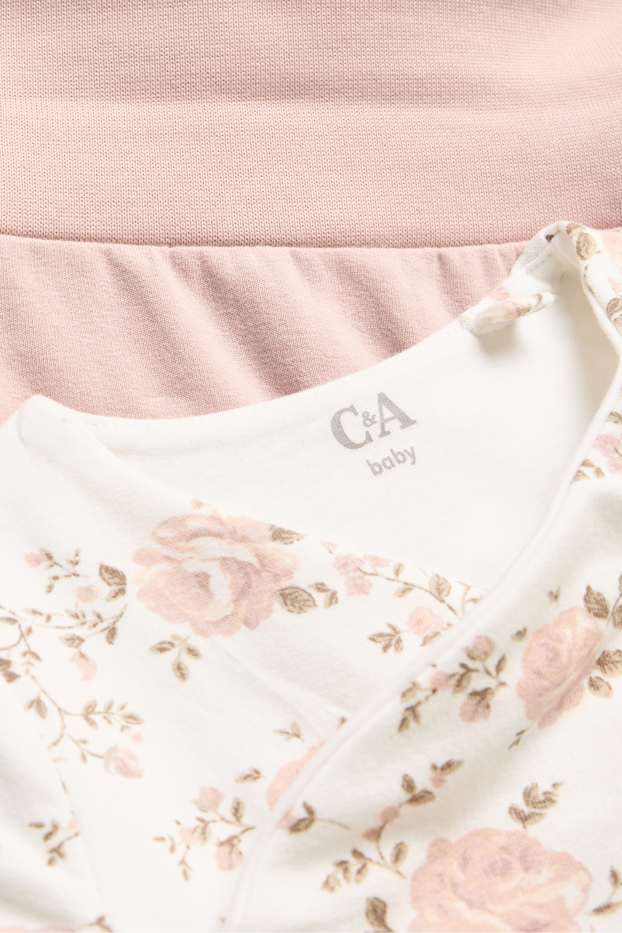 Bébés filles - Petites fleurs - tenue pour bébé - 2 pièces - blanc crème