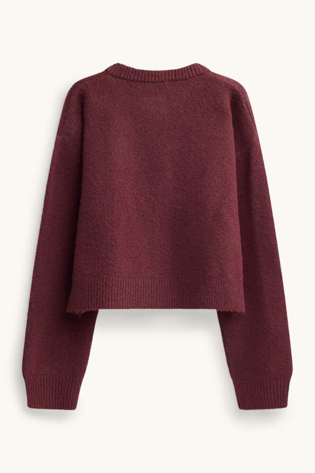 Kinder Mädchen - Strickjacke - bordeaux
