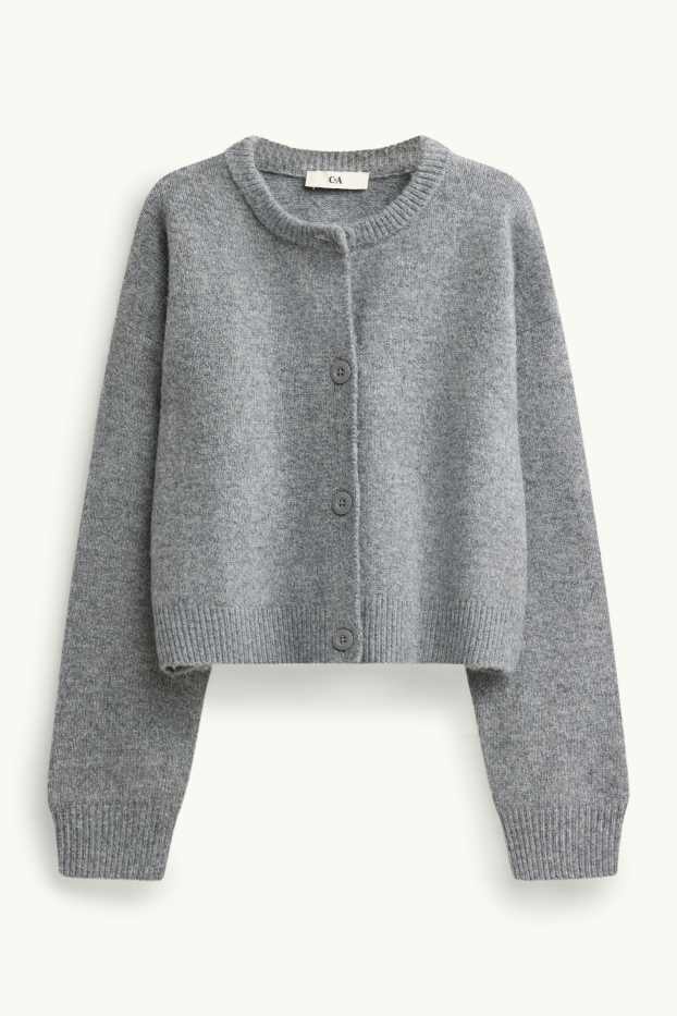 Enfants filles - Gilet en maille - gris