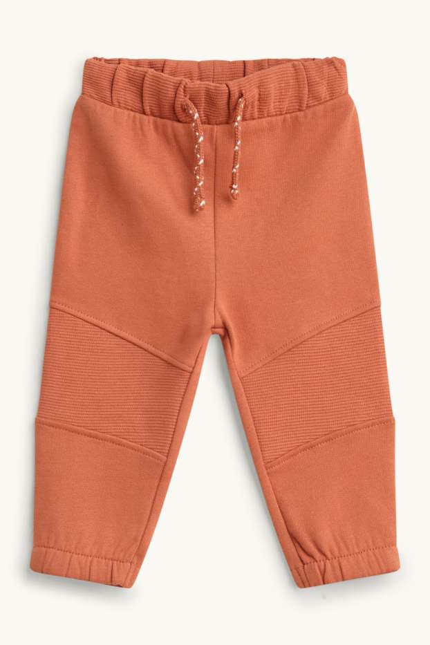 Miminka - chlapci - Medvídek - outfit pro miminka - 3dílný - hnědá / krémově bílá