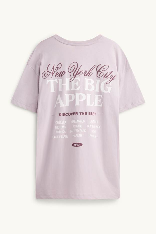 Dames - T-shirt - oversized - lila