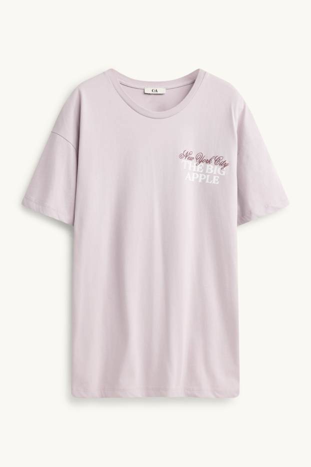 Dames - T-shirt - oversized - lila