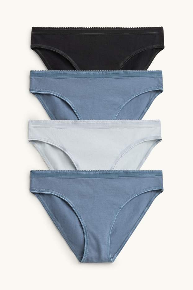 Donna - Confezione da 4 - slip - azzurro