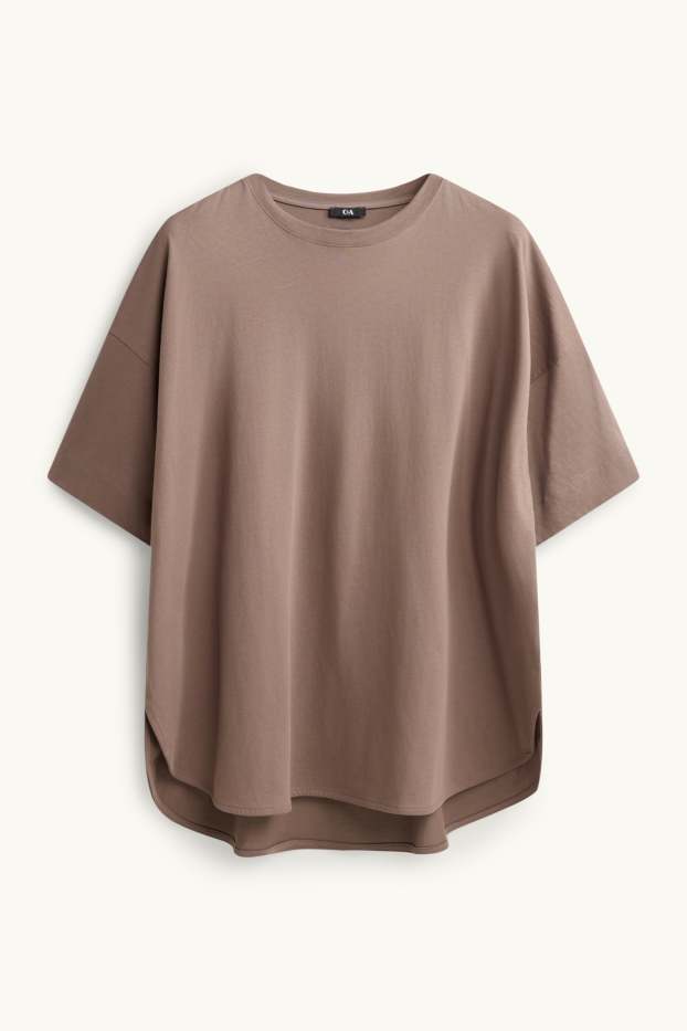 Dámské - Tričko - relaxed fit - taupe