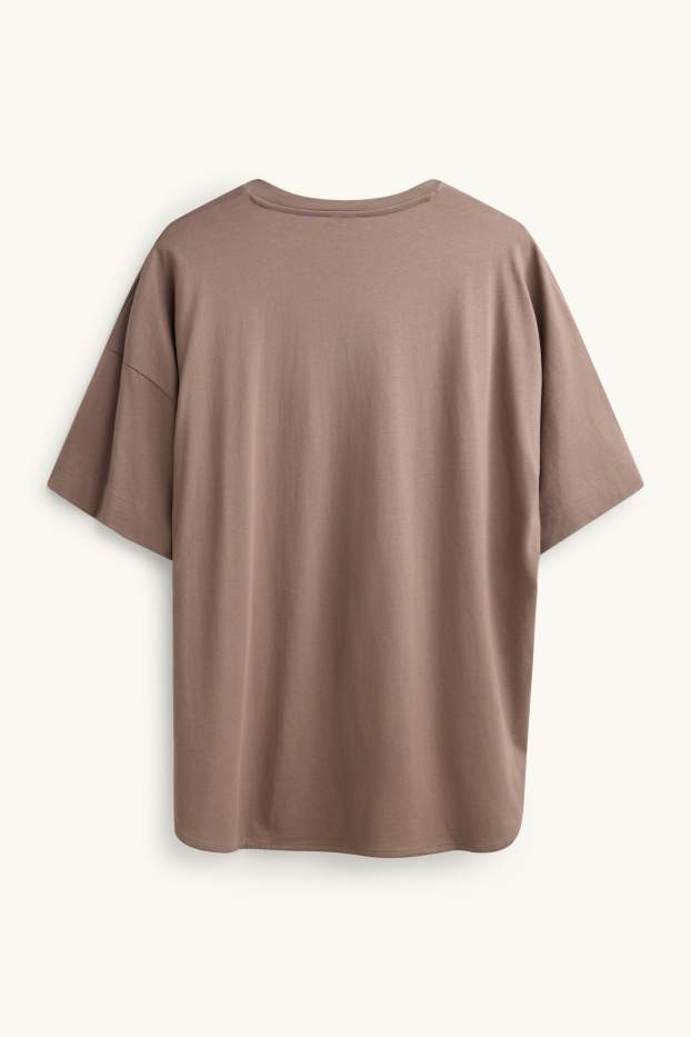 Dámské - Tričko - relaxed fit - taupe