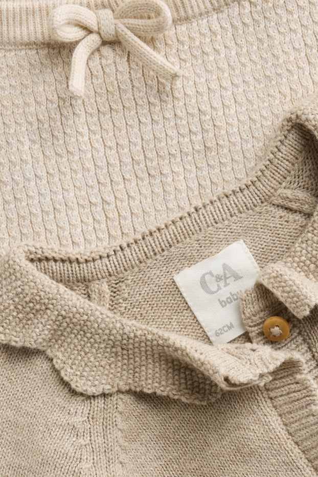Neonate - Coniglietto - completo per neonati - 2 pezzi - beige