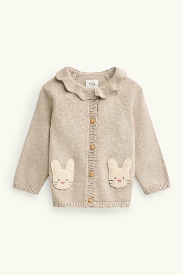 Neonate - Coniglietto - completo per neonati - 2 pezzi - beige