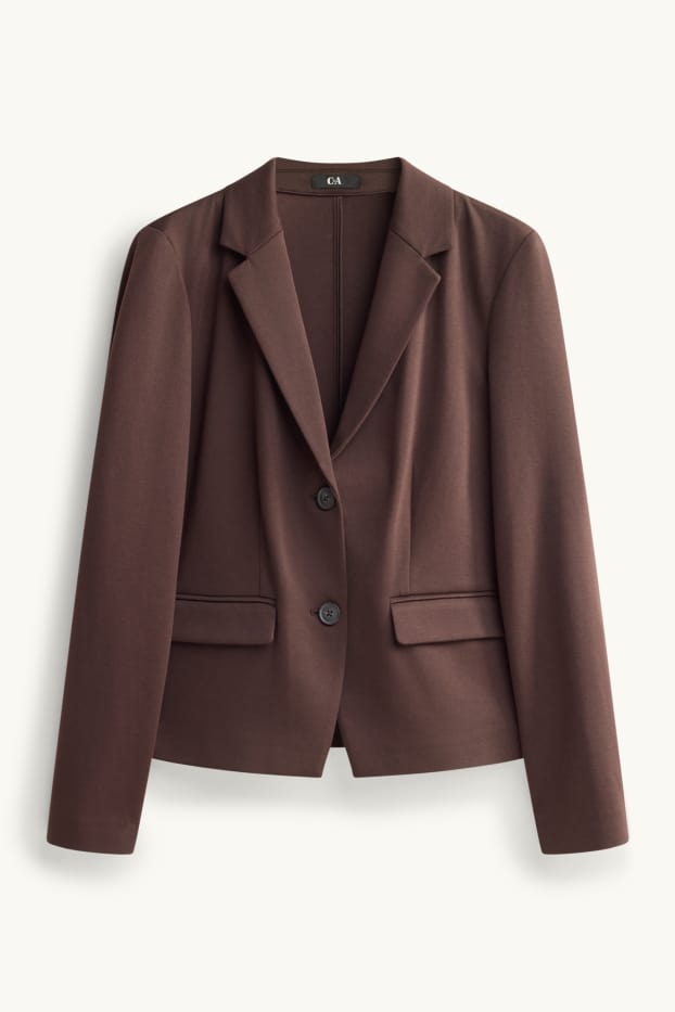 Dames - Business-blazer - getailleerd - bruin