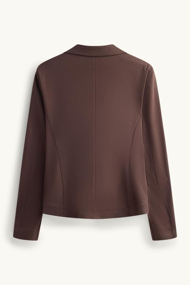Dames - Business-blazer - getailleerd - bruin