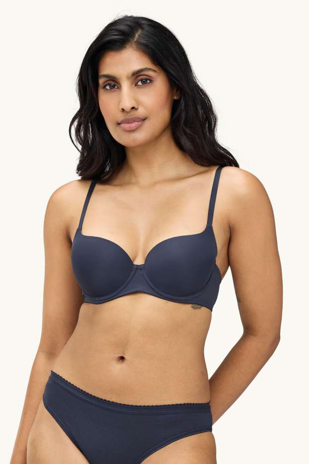 Women - Multipack of 2 - underwire bra - FULL COVERAGE - padded - dark blue