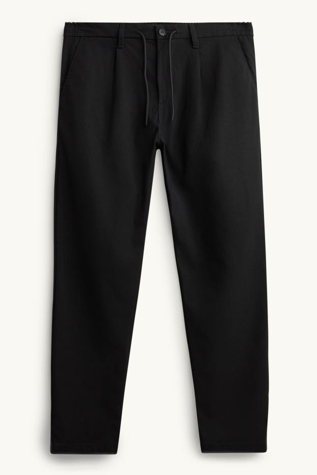 Hommes - Chino - tapered fit - noir