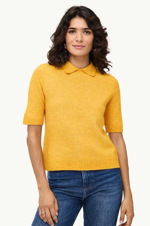 Femmes - Pull - jaune moutarde