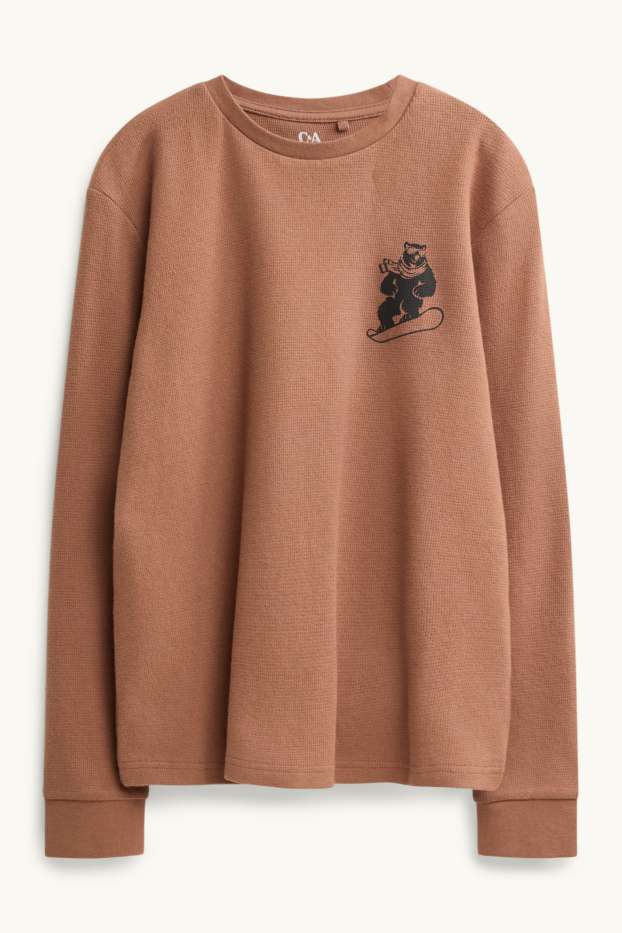 Kinder Jungen - Pyjama - 2 teilig - hellbraun