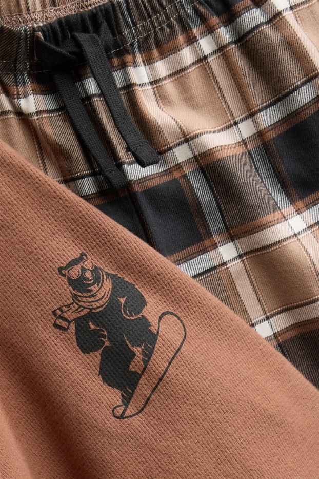 Kinder Jungen - Pyjama - 2 teilig - hellbraun