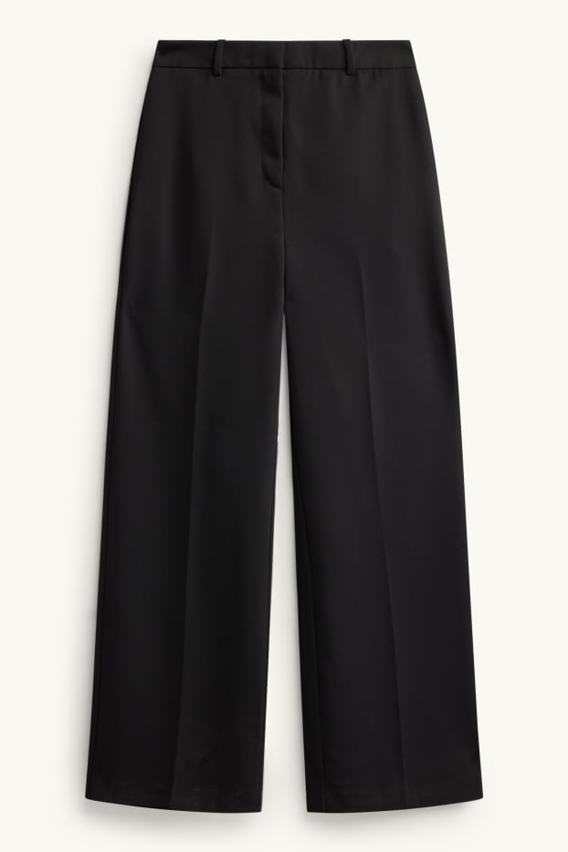 Femmes - Pantalon de bureau - high waist - regular fit - noir