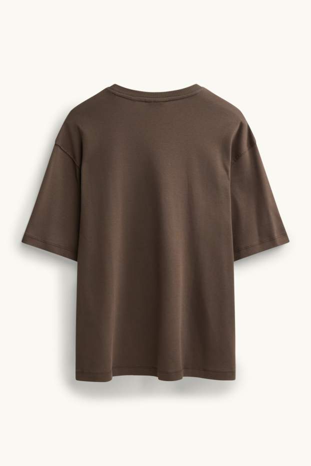 Herren - T-Shirt - Relaxed Fit - braun