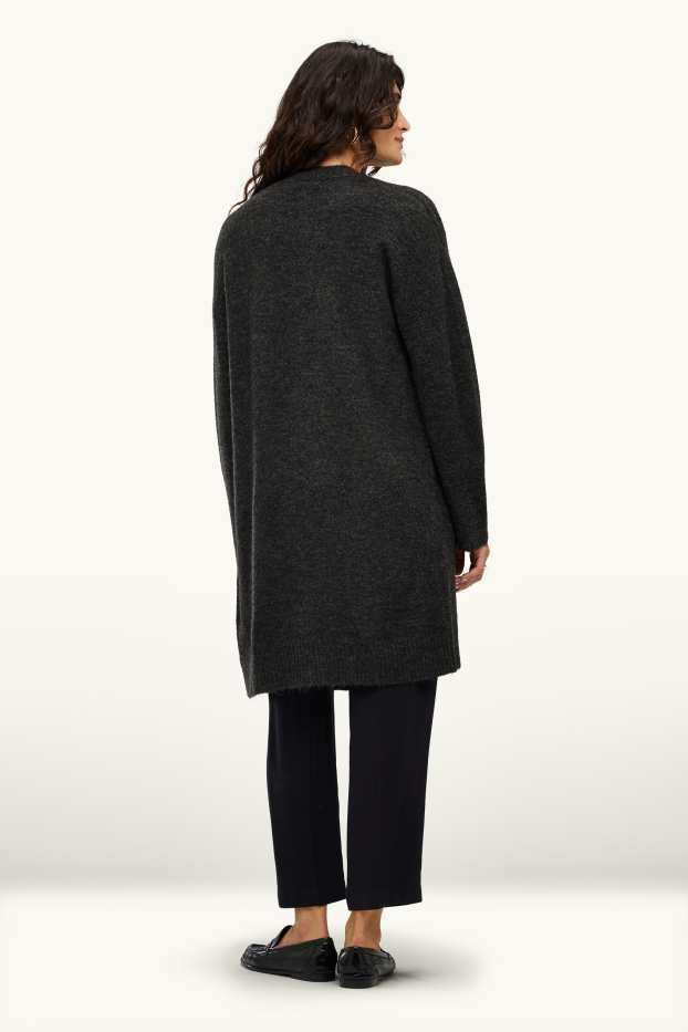 Women - Long cardigan - dark gray