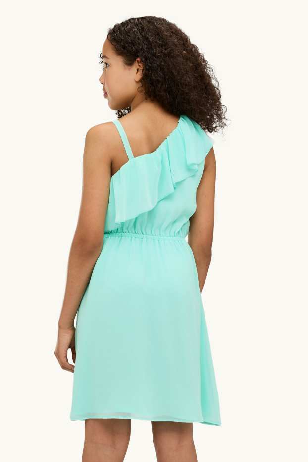 Enfants filles - Robe en mousseline - vert menthe