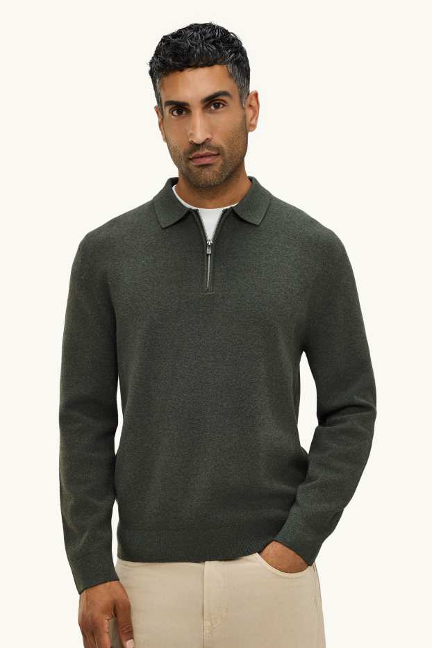 Herren - Pullover - dunkelgrün