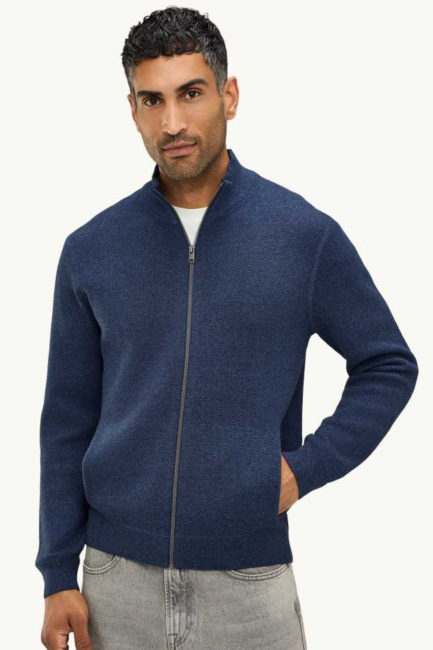 Herren - Strickjacke - dunkelblau
