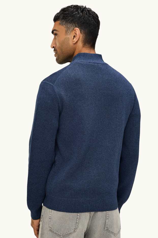 Herren - Strickjacke - dunkelblau