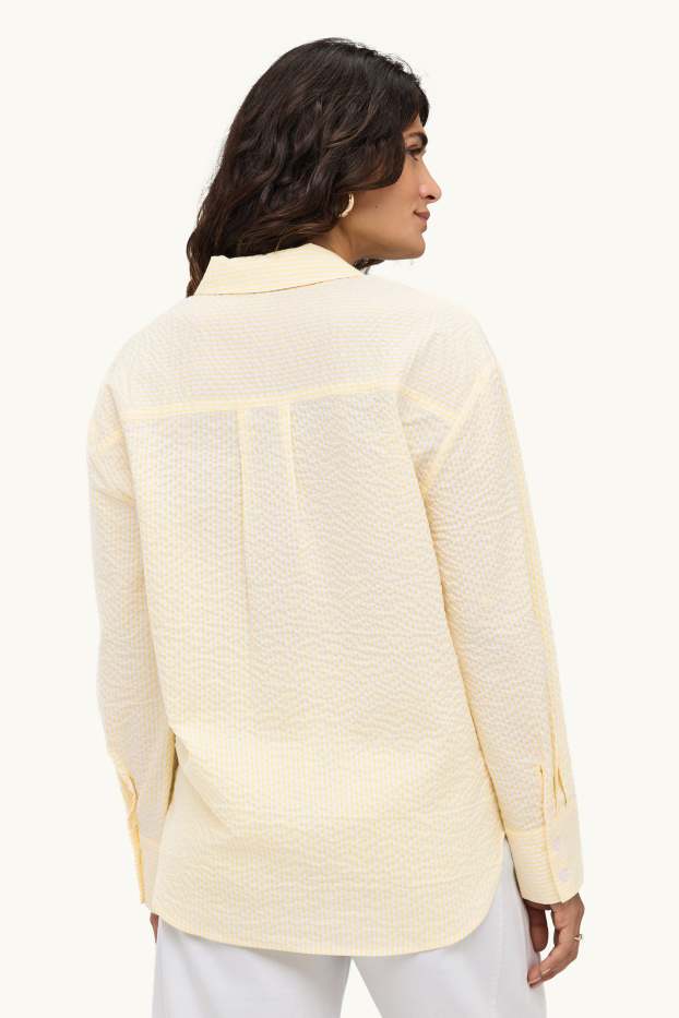 Women - Blouse - white / yellow