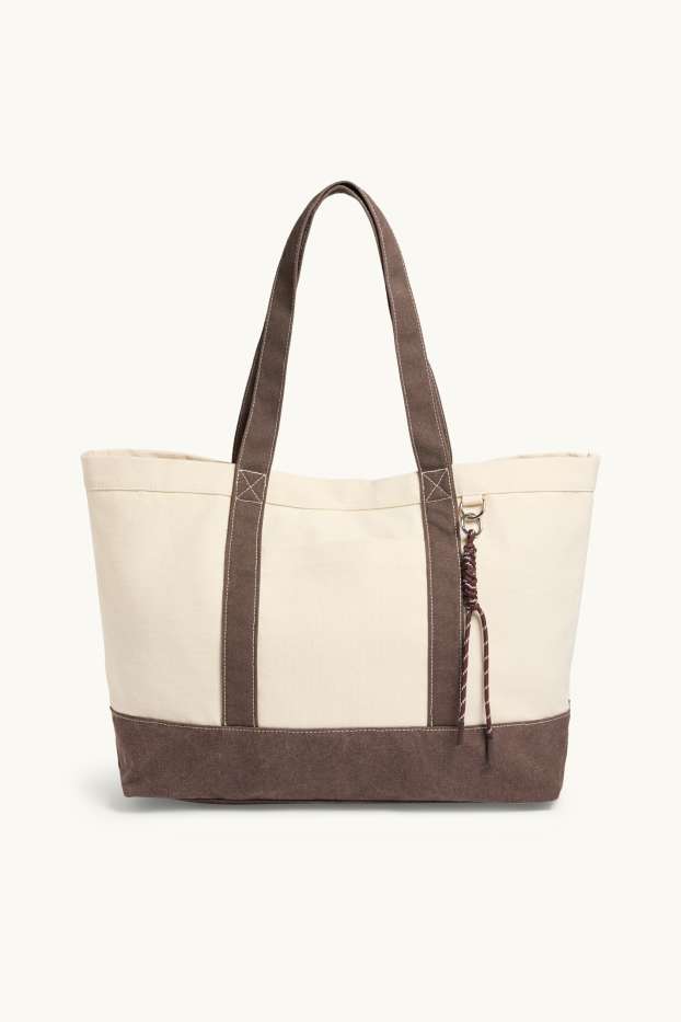 Damen - Großer Shopper - braun / beige