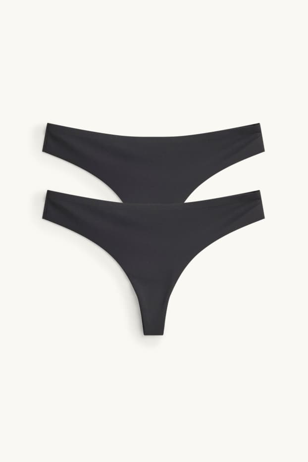 Damen - Multipack 2er - Invisible String - schwarz