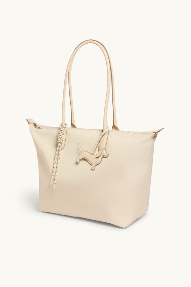 Dames - Grote shopper - licht beige