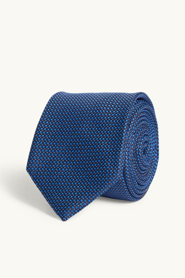 Hommes - Cravate - bleu foncé