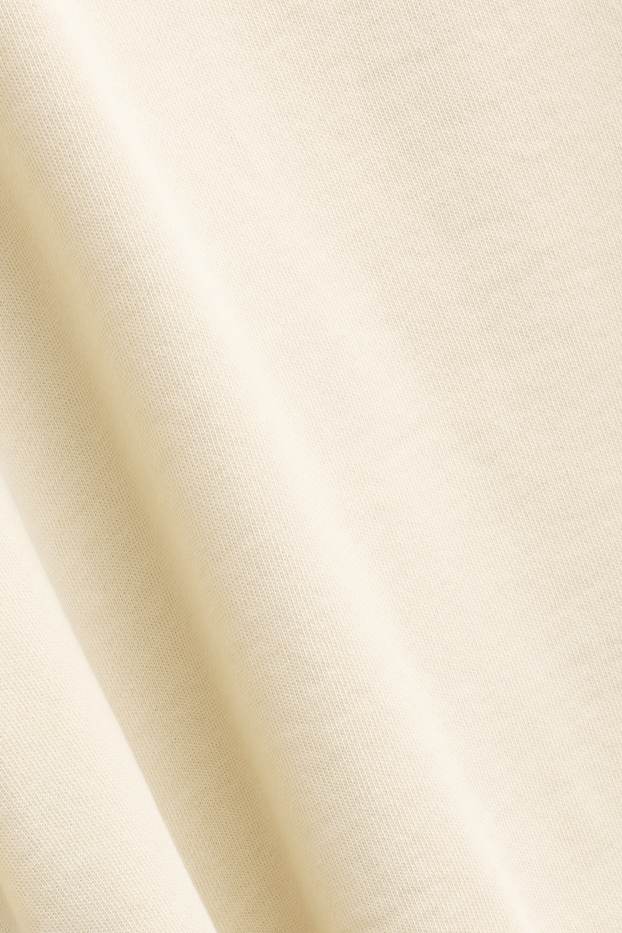 Women - Cropped T-shirt - relaxed fit - cremewhite
